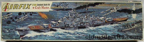 Airfix 1/600 German Battleship Bismarck (Bismark) - Craftmaster Issue, 1802-150 plastic model kit